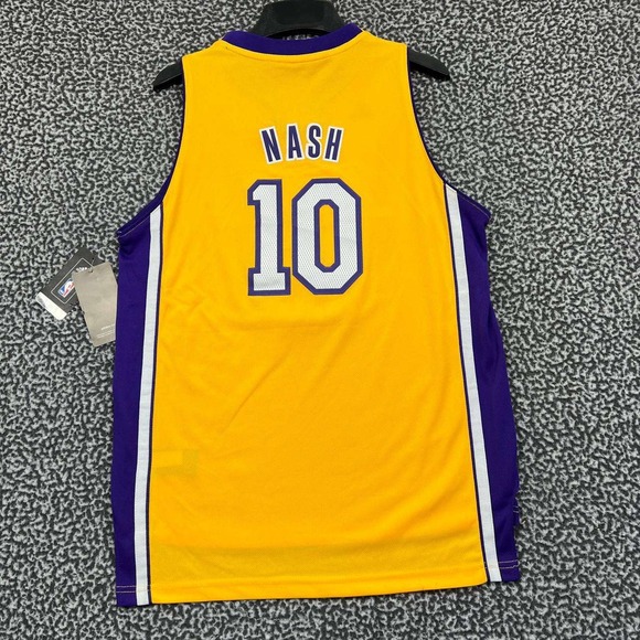Los Angeles Lakers Nash #2 Jersey Shirt‎ Youth Large 14-16 Adidas Sleeveless New - Picture 2 of 8